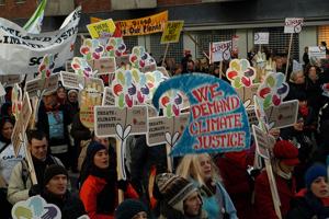 People marching in Copenhagen demanding climate justice Credits: Caritas
