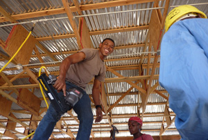 A sustainable and safer future has also been the focus in rebuilding houses in Haiti. Credits: Liz O'Neil/CRS