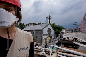 Ruth Schoeffel during a rescue mission Credits: Orlinsky/Caritas