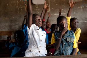 For more than 10 years Caritas in parthership with the Diocese of Torit has been supporting education programmes by providing access to primary education in Sudan. Credits: Elodie Perriot/Caritas