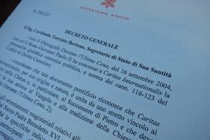 Pope Benedict approves new legal structure for Caritas Internationalis