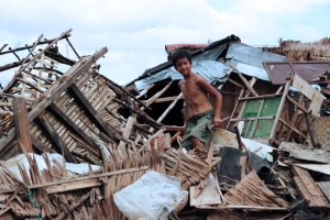 The devastation wreaked by the wind, and the storm surge that followed, is difficult to put into words. Barely a house has survived intact in Palo. Credit: Caritas