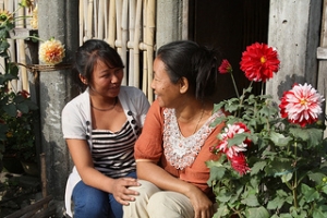 Meena (orange shirt) received training from Caritas Nepal that helped her identify when people might be bought and sold by human traffickers. Credit: Orlinsky/Caritas