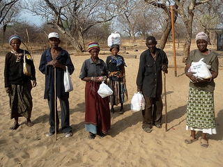 Caritas Namibia distributed beans, sugar and cooking oil to  15,500 households suffering from hunger. Credit: Caritas