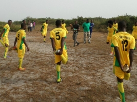 Cordaid, (Caritas Netherlands) is supporting the 'Waikiki' team play their first exhibition game . After half a year at home, the players are again busy training. Credit: Cordaid/Caritas