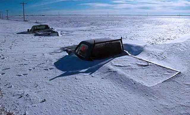 Parts of Mongolia have been cut off as roads and bridges are cut by the heavy snowfall.