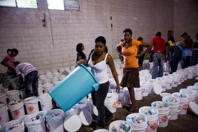 The Catholic Relief Services’ Dominican warehouse in full flow. Credit: Katie Orlinsky/Caritas