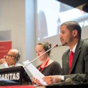 Los jóvenes presentes en la Asamblea General