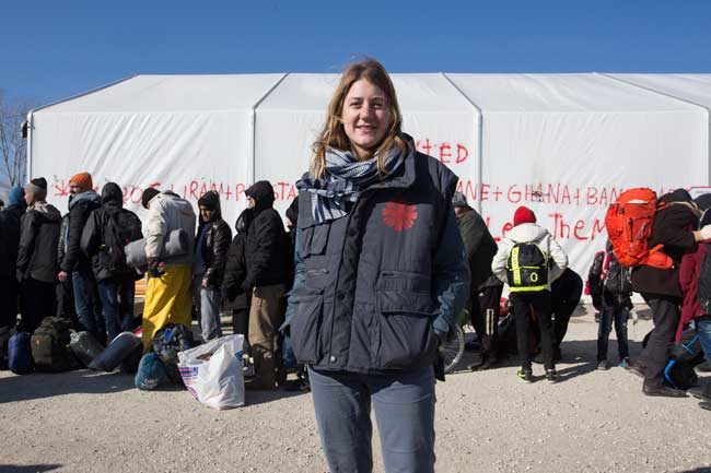 Refugees and migrants on the Greek border with Macedonia