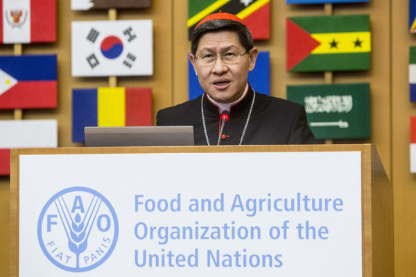 Cardinal Tagle addresses ways to tackle food wasted during production