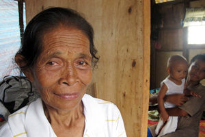A widow in need of food in the Philippines after Haiyan
