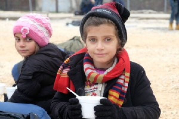 Love in a cold climate for refugees crossing Macedonia
