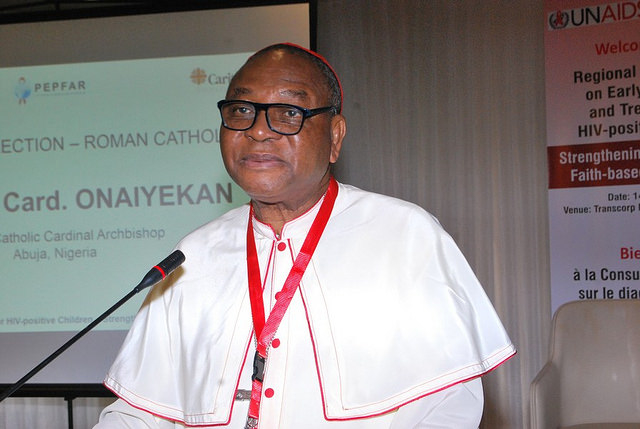 Cardinal John Onaiyekan said, “We all need to work together as different faiths, to share knowledge and pass on the right information to our congregations about HIV services to ensure that no child is born HIV positive, to ensure the right messages about HIV prevention and access to treatment services are shared with our congregations”.