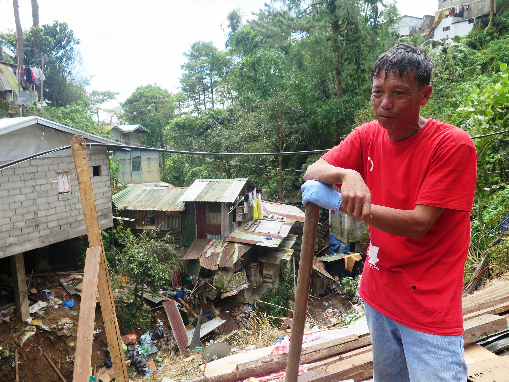 Jesse from the Philippines says, "I construct houses. I don't put them down."