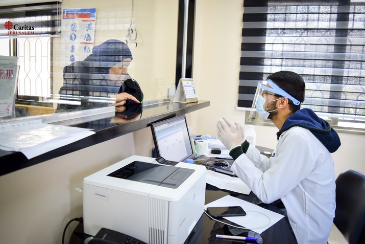 Caritas Jerusalem health centre during the COVID-19 pandemic