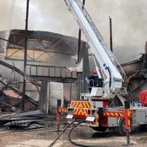CARITAS WAREHOUSE BURNS TO THE GROUND FOLLOWING OVERNIGHT RUSSIAN ATTACK, 300 TONNES OF AID DESTROYED