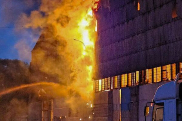 CARITAS WAREHOUSE BURNS TO THE GROUND FOLLOWING OVERNIGHT RUSSIAN ATTACK
