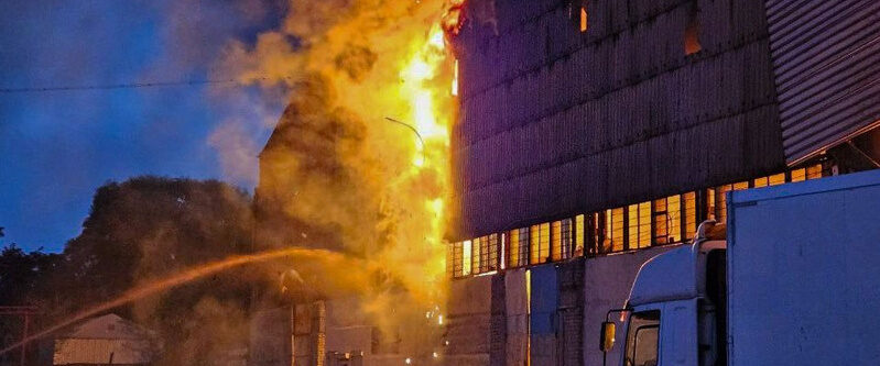 CARITAS WAREHOUSE BURNS TO THE GROUND FOLLOWING OVERNIGHT RUSSIAN ATTACK